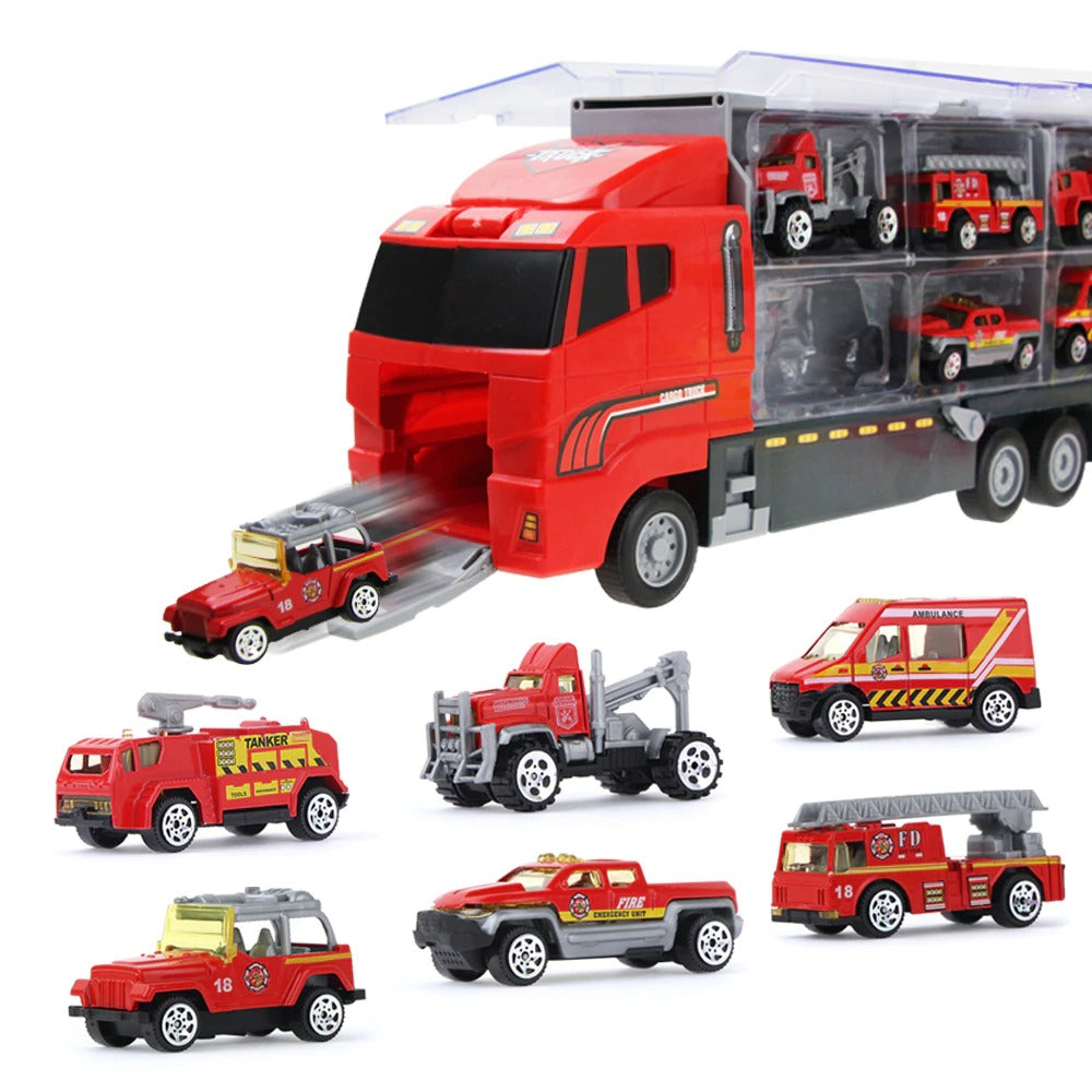 Big Toy Truck Full Set Toy Truck And Trailer With Police Construction ...