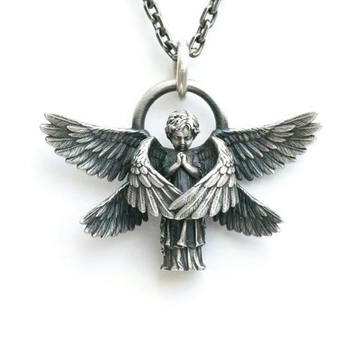 Seraphim Angel Wings Amulet Pendant Necklace