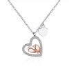 Gift To My Mommy - Baby Feet Heart Pendant Necklace