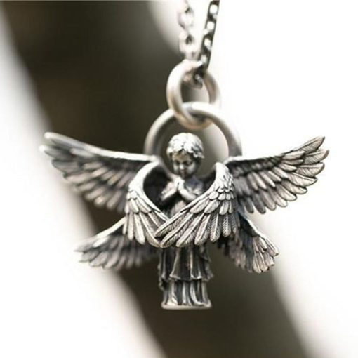 Seraphim Angel Wings Amulet Pendant Necklace