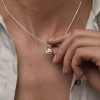 Gift To My Mommy - Baby Feet Heart Pendant Necklace