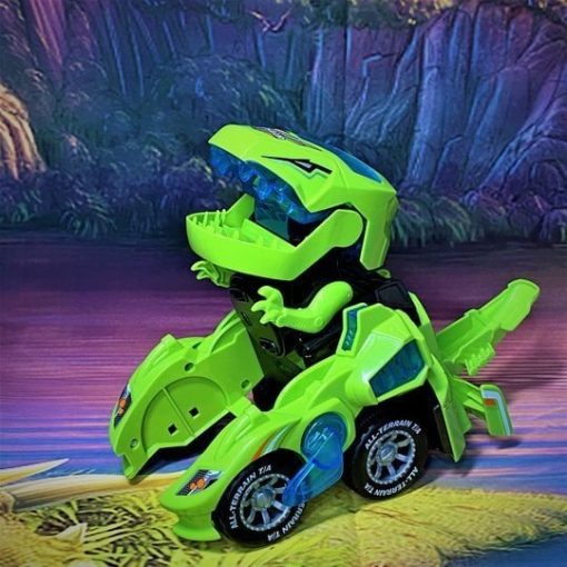 Mother'S Day Gift Led Dinosaur Transformation Car Toy