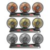 3 Head Car Cooling Fan With Parking Number Plate Usb /12V/24V Electric Fans Auto Low Noise Fan 360 Degree Rotatable Auto Cooler