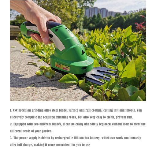 7.2V Mini Electric Grass Trimmer Lawn Mower Lithium-Ion Cordless Hedge Trimmer Rechargeable Cutting Garden Tools Weeding Shear