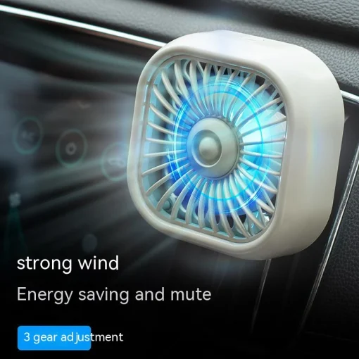 Car Air Outlet Cooling Fan Adjustment Portable Usb Light Creative Low Noise Car Fan Auto Interior Automotive Supplies