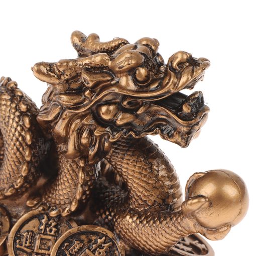 Chinese Auspicious Dragon Statuette Resin Sculpture Decoration Home Decoration