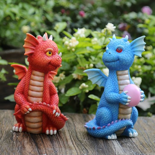 Cute Funny Dinosaur Resin Statue Dragon Sculpture Kid'S Room Desk Ornament Home Shop Garden Decor Party Decoration Dropshipping