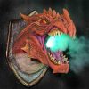 Dragon Legends Prop 3D Wall Mounted Smoked Led Dragon Head With Decor Statue Dinosaur Hanging Wall Light Art Sculpture Wall Z8T7