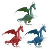 Garden Statue Dragon Statue Solar Lighting Resin Ornament Dinosaur Shape Sculpture Outdoor Yard Decoration Home Decor