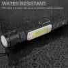 High Lume Handfree Tactical Flashlight Dual Fuel 90 Degree Twist Rotary Clip Rechargeable Super Bright 5 Modes Led Torch Outdoor