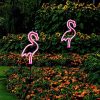 Led Bird Lamp Flamingo Neon Pile Solar Power Light Outdoor Fence Light Courtyard Garden Solar Led Lamp Waterproof Outside Decor