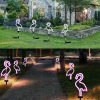 Led Bird Lamp Flamingo Neon Pile Solar Power Light Outdoor Fence Light Courtyard Garden Solar Led Lamp Waterproof Outside Decor