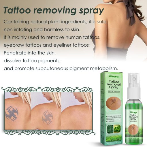 Quick Permanent Tattoo Removal Spray Makeup Painless Pigment Permanent Removal Product Skin Care