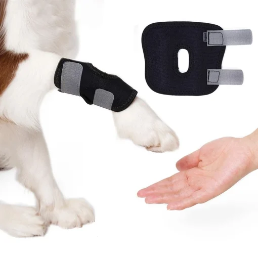1 Pc Pet Knee Pads Support Brace For Leg Hock Joint Wrap Breathable Injury Recover Legs Dog Protector Support Protects Bandage