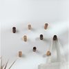 10Pcs/Setl Wood Clothes Hanger Wall Mounted Coat Hook Decorative Key Holder Hat Scarf Handbag Storage Robe Hanger Bathroom Rack