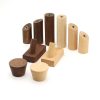 10Pcs/Setl Wood Clothes Hanger Wall Mounted Coat Hook Decorative Key Holder Hat Scarf Handbag Storage Robe Hanger Bathroom Rack