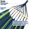 250*150Cm 2 People Outdoor Canvas Camping Hammock Bend Wood Stick Steady Hamak Garden Park Swing Hanging Chair Hangmat Blue Red