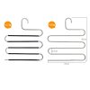 5 Layers Stainless Steel Pants Hangers S Shape Clothes Storage Rack Trousers Hanger Wardrobe Multilayer Trousers Organizer