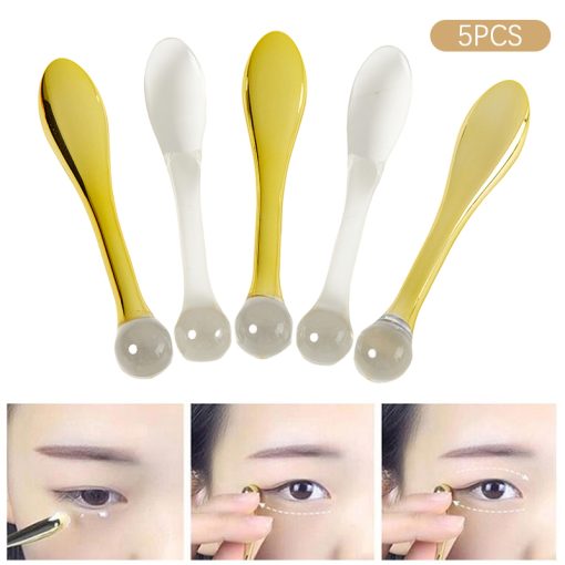 5 Pcs Cosmetic Eye Roller Massage Stick Eye Cream Scoop Applicator Spatulas Anti Wrinkle Facial Spoon Face Care Tool