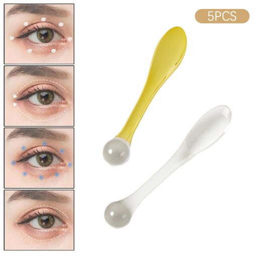 5 Pcs Cosmetic Eye Roller Massage Stick Eye Cream Scoop Applicator Spatulas Anti Wrinkle Facial Spoon Face Care Tool