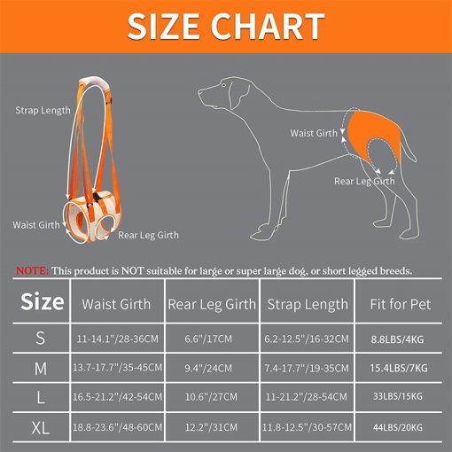 Adjustable Dog Sling Back Legs Hip Support Pet Accessories For Canine Aid And Ligament Rehabilitation Dog Lift Harness