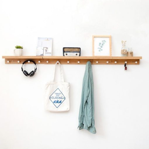 Bamboo Coat Hanger, Coat Hanger, Floating Wall Hanger, Coat Hook, Coat Hanger, Towel Rack