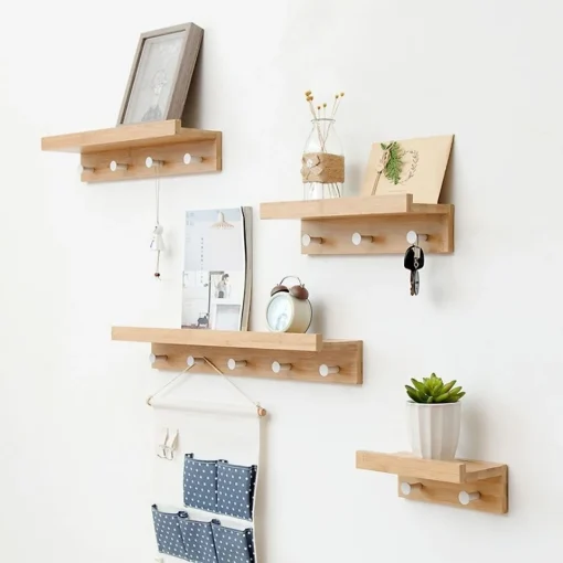 Bamboo Coat Hanger, Coat Hanger, Floating Wall Hanger, Coat Hook, Coat Hanger, Towel Rack