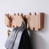 Beech And Walnut Coat Rack Wall Mounted Sticks Piano Clothes Rack Creative Hanging Doorway Entrance Cloak Rack Home Decor