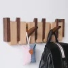 Beech And Walnut Coat Rack Wall Mounted Sticks Piano Clothes Rack Creative Hanging Doorway Entrance Cloak Rack Home Decor