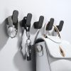 Black Robe Wall Hooks Keys Clothes Coat Hanger Hook Bathroom Towel Coat Rustproof Holder Rack Hook Kitchen Organizer Accessories