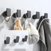 Black Robe Wall Hooks Keys Clothes Coat Hanger Hook Bathroom Towel Coat Rustproof Holder Rack Hook Kitchen Organizer Accessories