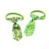 Cawayi Kennel 5/10 Pcs/Set Small Dog St Patrick Day Bow Tie Clover Puppy Dog Supplies Pet Bowtie Small Dogs Cats Bowtie Grooming