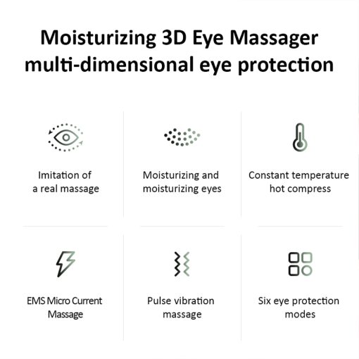 Electric Vibration Steam Eye Massage Home Ems Massager Glasses Heating Eye Care Instrument Dark Circles Relieve Eyes Fatigu