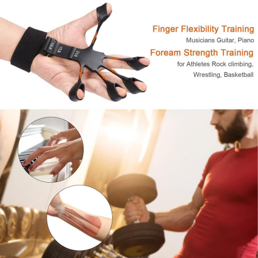 Finger Gripper 6 Resistant Finger Exerciser Patients Hand Recovery Physical Tools Guitar Finger Flexion Extension Training