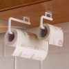 Kitchen Tissue Holder Hanging Toilet Roll Paper Towel Holder Rack Kitchen Bathroom Cabinet Door Hook Holder Organizer