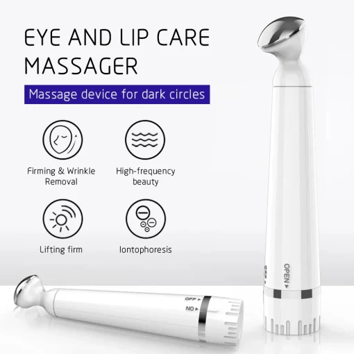 Mini Electric Vibration Portable Eye Massager Anti-Ageing Wrinkle Dark Circle Pen Removal Rejuvenation Beauty Care Makup Tool