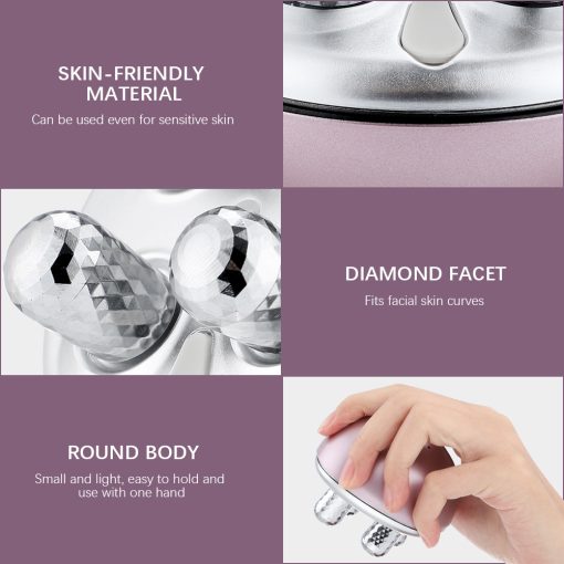 Rechargeable Roller Face Lift Massager Micro Current Tighten Face Wrinkle Removal Home Use Multi-Functional Beauty Devices