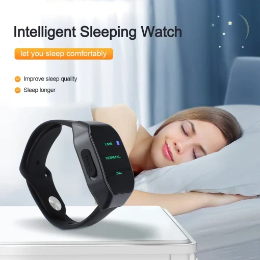 Sleep Aid Watch Microcurrent Pulse Sleeping Anti-Anxiety Insomnia Hypnosis Device Relief Relax Hand Massage Pressure Soothing