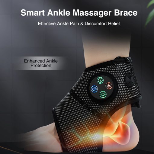 Smart Ankle Massage Compression Air Ankle Brace Foot Massage Electric Vibration Compress Heating Brace Ankle Massage