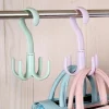 Space Saving Rotated Hanger Hooks Wardrobe Clothes Rack Hanger Organizer Bag Hanger Shoes Belt Scarf Hanging Rack Closet Hanger