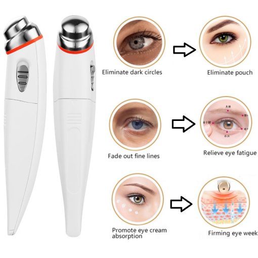 Ultrasonic Eye Face Massager Lip Facial Massage Skin Care Pen Iontophorm Remove Eye Bags Dark Circles Eye Care Health Beauty