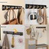 Viloyi Folding Towel Hanger Hooks Waterproof Self Adhesive Wall Coat Rack Hideaway Heavy Duty Space Aluminum Bathroom Hooks