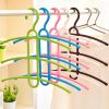 Wbbooming Plastic Fishbone 3 Layer Multifunctional Clothes Hanger Wardrobe Clothes Hanger Anti-Skid Plastic Clothes Rack