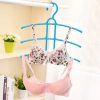 Wbbooming Plastic Fishbone 3 Layer Multifunctional Clothes Hanger Wardrobe Clothes Hanger Anti-Skid Plastic Clothes Rack