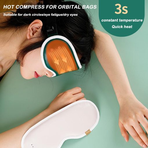 Wireless Heated Eye Rechargeable Smart Eye Massager Relax Strain Dry Dark Circles Improve Sleep 3D Contoured Eye Sleep