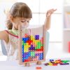 1-2 Player Creative Тетрис Game Tangram Math Toys Building Blocks 2 In 1 Board Game Kids Party Educational Toys For Children