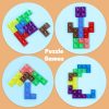 1-2 Player Creative Тетрис Game Tangram Math Toys Building Blocks 2 In 1 Board Game Kids Party Educational Toys For Children