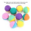 10Pcs Colorful Pet Cat Toy Latex Balls Durable Exercise Cat Kitten Soft Elastic Toys