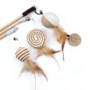 1Pc Teaser Feather Toys Kitten Funny Colorful Rod Cat Wand Toys Wood Pet Cat Toys Interactive Stick Pet Cat Supplies