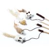 1Pc Teaser Feather Toys Kitten Funny Colorful Rod Cat Wand Toys Wood Pet Cat Toys Interactive Stick Pet Cat Supplies